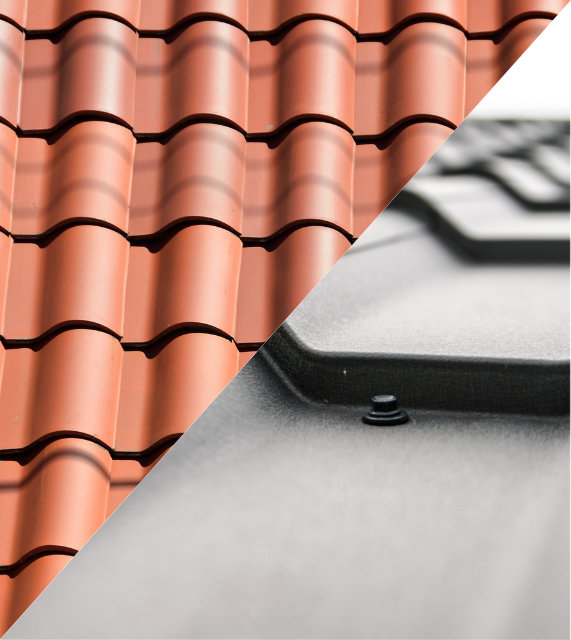 Roofing Materials showing Tile and Metal